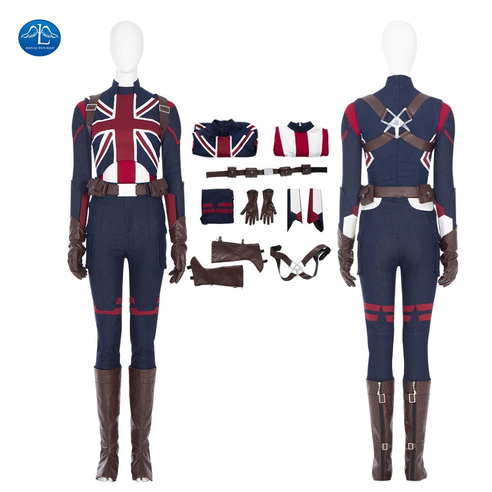 

Manluyunxiao 2021 New What If Cosplay Peggy Carter Cosplay Costume Outfits Uniform Halloween Carnival Suit Halloween Costume