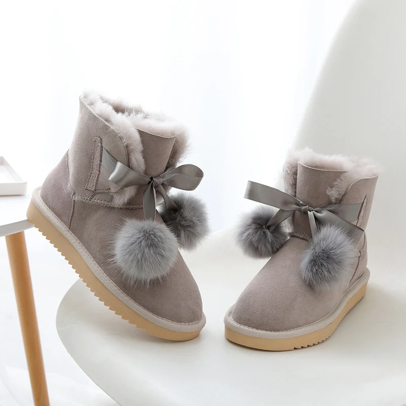 Женские зимние сапоги MYLRINA из 100% натуральной овечьей кожи натуральная шерсть