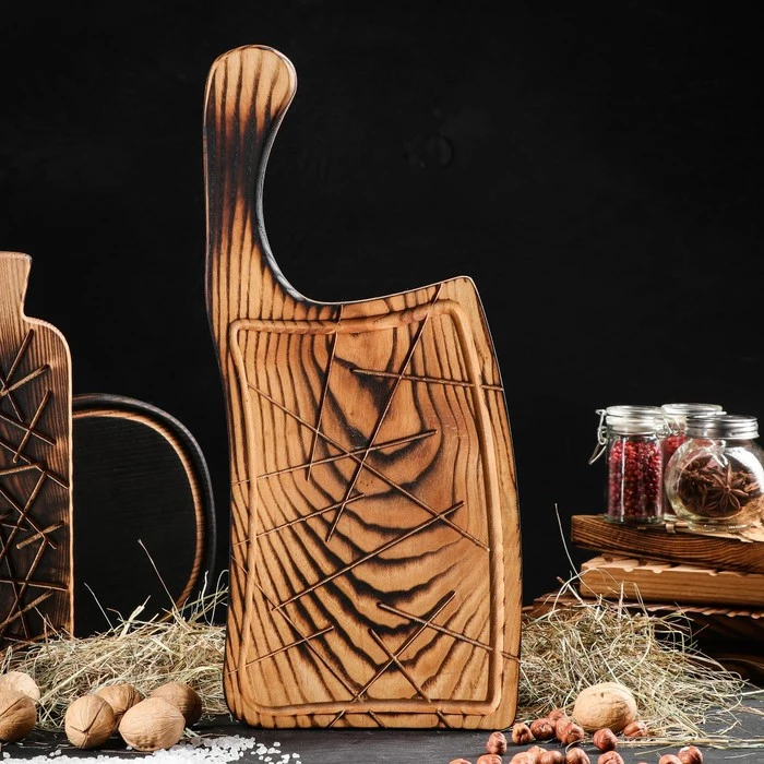 Доска разделочная для подачи &quotКрепкий&quot 45х20 см массив ясеня | Дом и сад