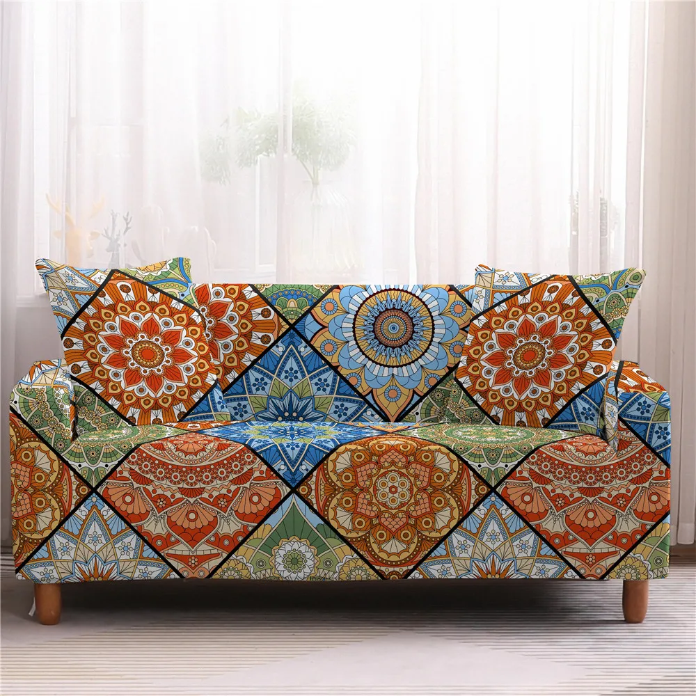 

Mandala Elastic Sofa Slipcover For Living Room Stretch Non-slip Couch Cover Sofa Covers sofa Protector 1/2/3/4 Seater