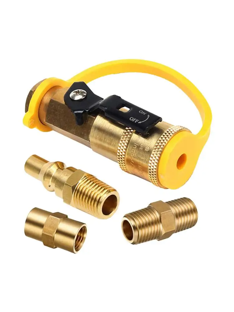 

1/4 дюймовый пропановый быстроразъемный адаптер в сборе, преобразователь, запорный клапан и полная пробка для пропанового шланга