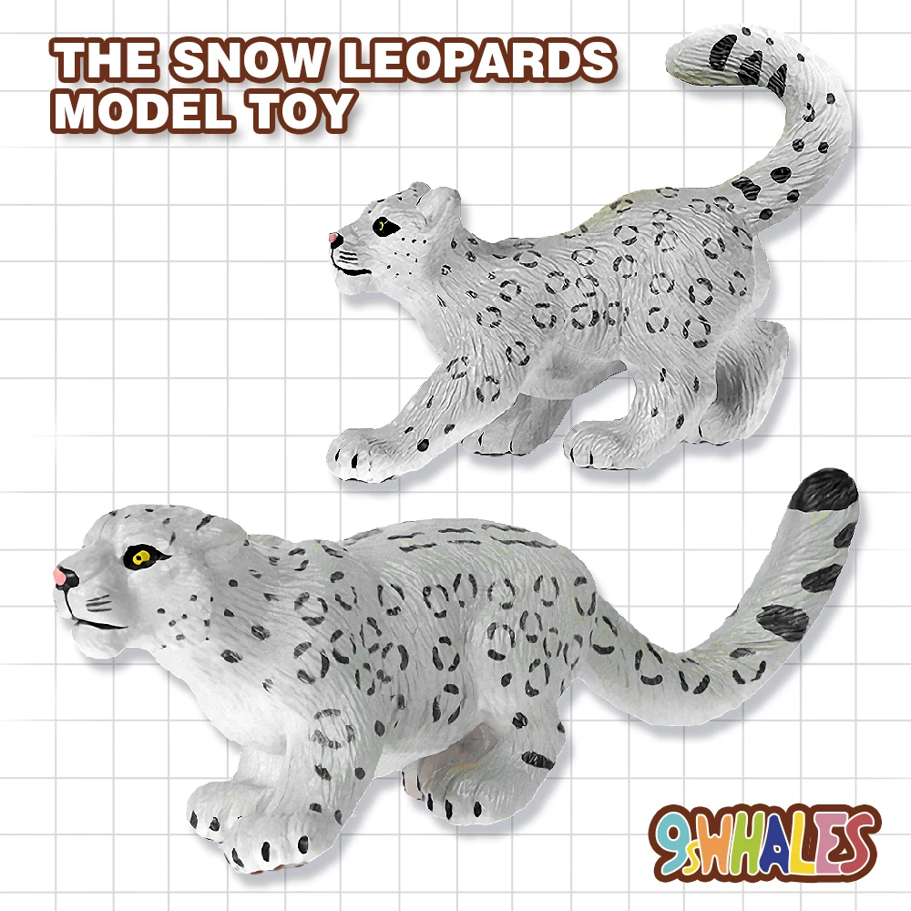 

Children Adult Educational toy Highland Simulation Animals PVC Snow Leopard Model toy Popular Science Scene decoration Gift