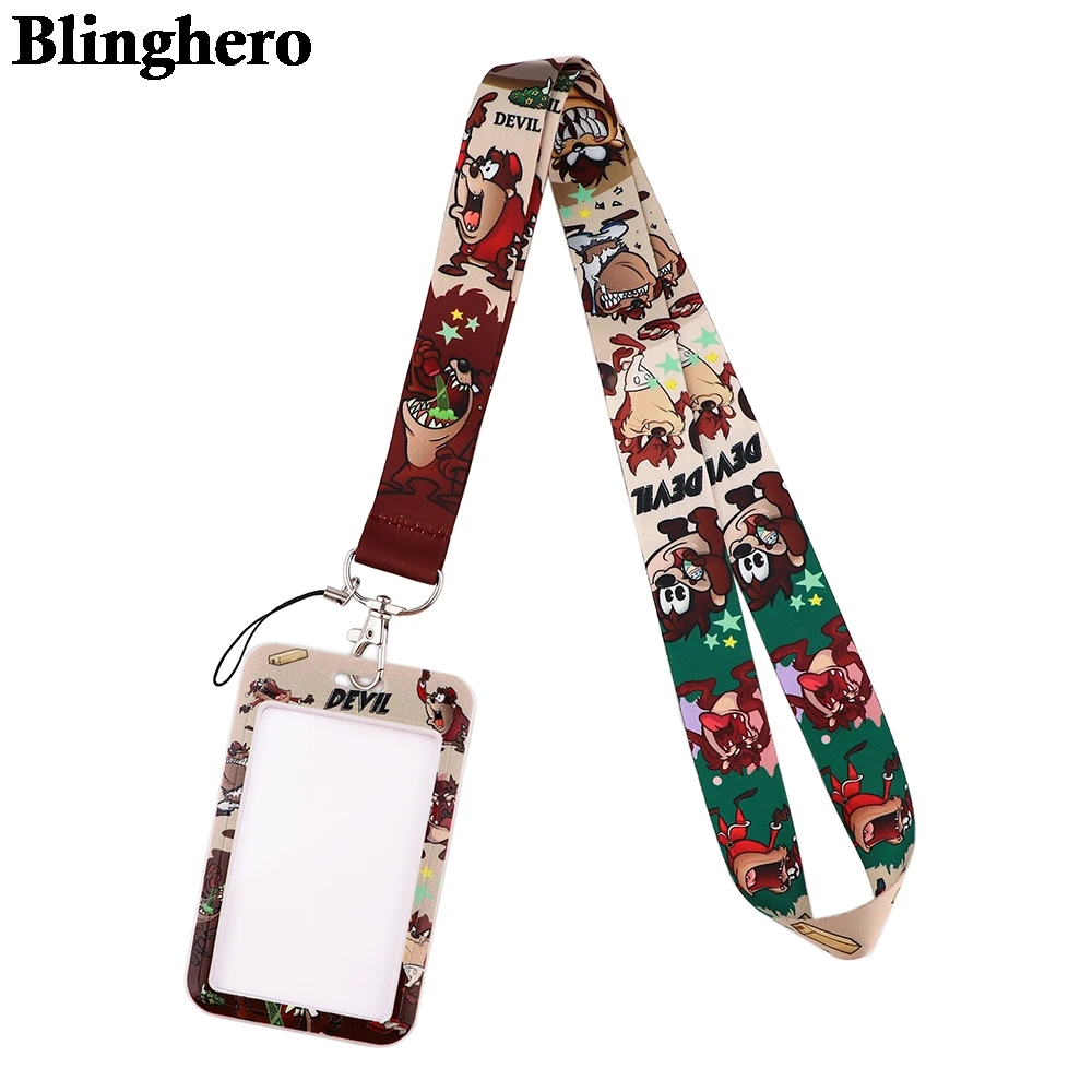 Ремешок на шею CB454 в виде мультяшного монстра милое животное шнурок для ключей ID