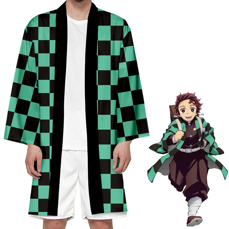 

New Japanese Anime Demon Slayer Cosplay Costumes Nezuko Shinobu Tanjiro Mitsuri Zenitsu Halloween Party Cloak Coat Kimono Gift