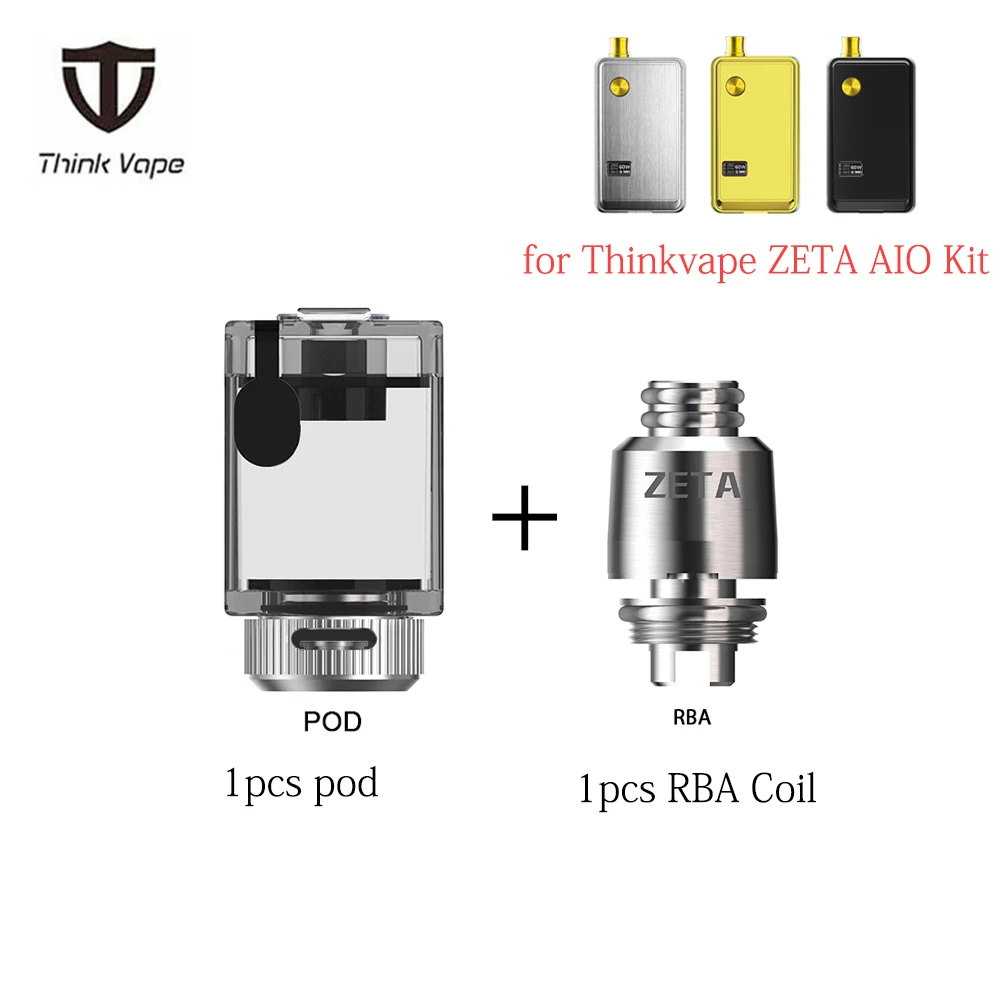 Бесплатная подарочная катушка ZETA AIO RBA ThinkVape Pod Tank 3 мл с обычной спиралью