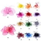 Женская Цветочная искусственная сетка, Корсажная заколка для волос, Вуалетка, свадебная повязка для волос