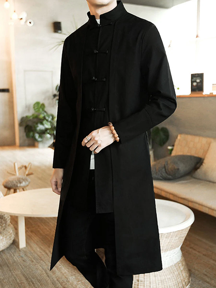 Черный Хлопковый тренч мужская длинная модная зимняя куртка парка Hiver Homme Kurtka Zimowa