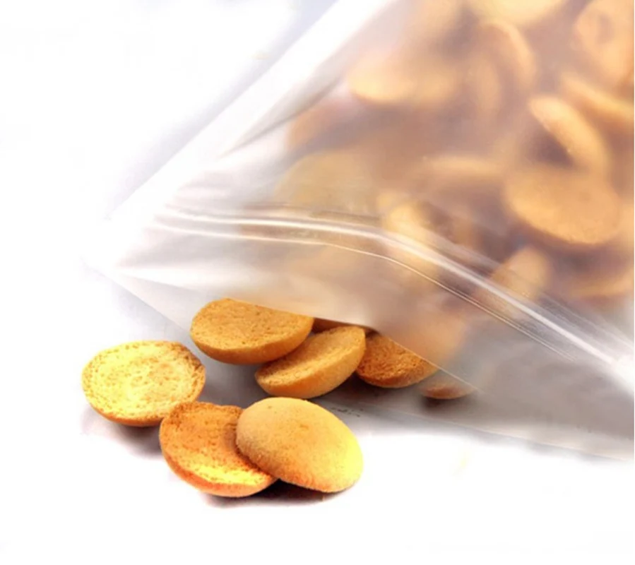 

Clear Frosted Plastic Ziplock Bag Matte Translucent Food Grade Storage Show Pouch for Nuts Dired Flower Packing Packaging Bags