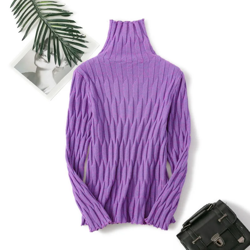 Женская кашемировая водолазка SINGRAIN зимние теплые бархатные вязаные топы с