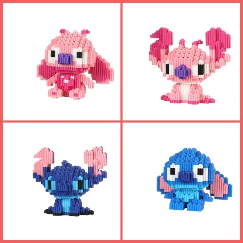 

Disney Stitch Cute Cartoon Building Blocks Lio & Stitch Action Model Figures Bricks Toys for Children Kids Chrismas Gifts