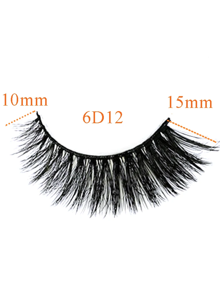

6D 1/7 Pairs Fake Mink Eyelashes Premade Lashes Clear Case Tufts Bulk Round Box Wholesale Fluffy Custom Package Long Lashes