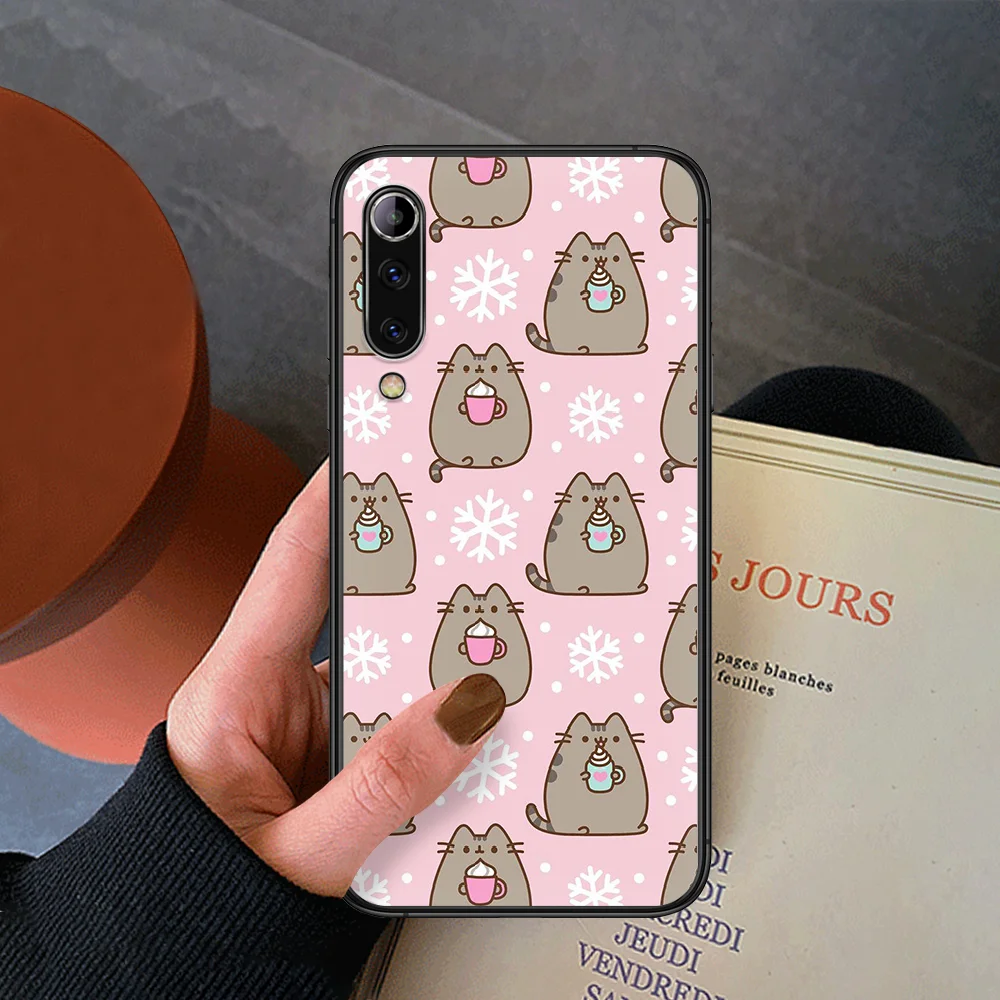 

Cartoon Pusheen Cute Cat Phone Case For Xiaomi Mi Note 10 A3 9 MAX 3 A2 8 9 Lite Pro Ultra black Funda Trend Prime Pretty Back