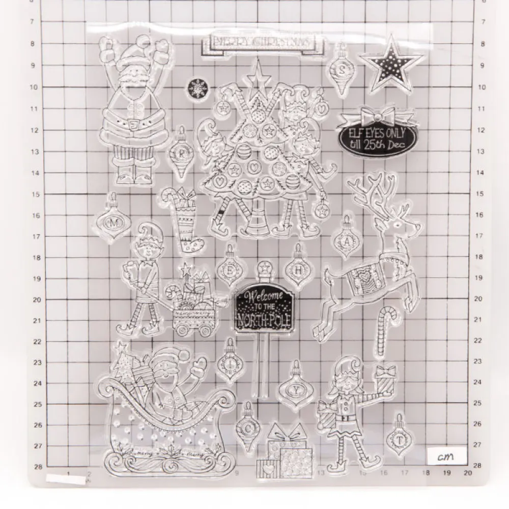 

Santa Claus Christmas Gift Transparent Stamps/Seal for DIY Scrapbooking/photo Album Decorative Card Making Clear Stamp Sheets