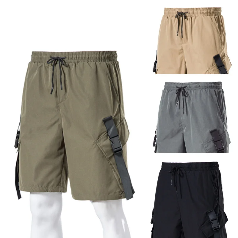

Summer Cargo Shorts Men Casual Workout Military Men's Shorts Multi-pocket Calf-length Short Pants Men Casual Male Short Pants