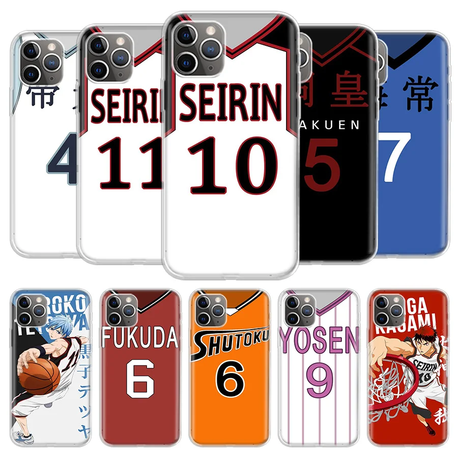 

Kuroko's Basketball Jersey Cover Phone Case For iPhone 13 12 11 Pro 7 6 X 8 6S Plus XS MAX + XR Mini SE 5S Coque Shell Capa