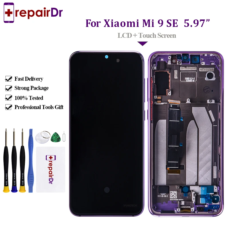 ЖК дисплей AMOLED для Xiaomi Mi 9 SE с сенсорным экраном и дигитайзером в сборе запасные