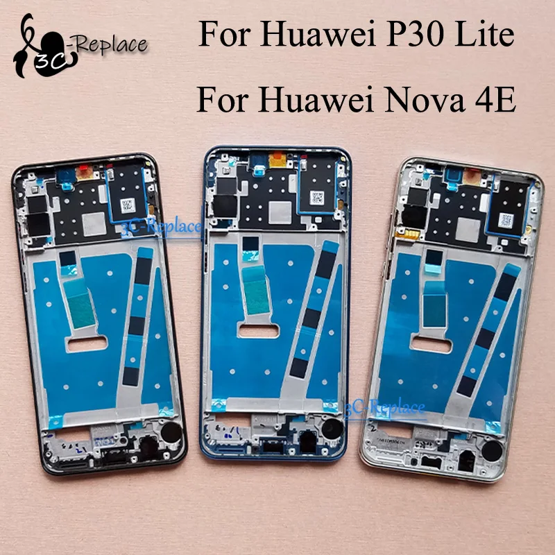 Для huawei P30 Lite/Для huawei Nova 4E MAR-L21 Передняя Корпус Шасси пластина ЖК-рамка дисплея рамка лицевой панели Передняя рамка