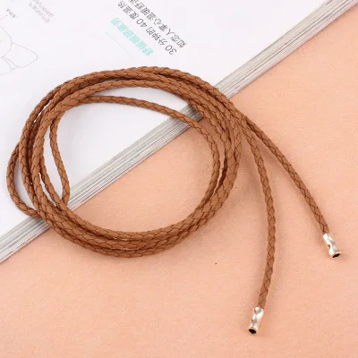 Популярный винтажный пояс из искусственной кожи плетеный для платья широкий