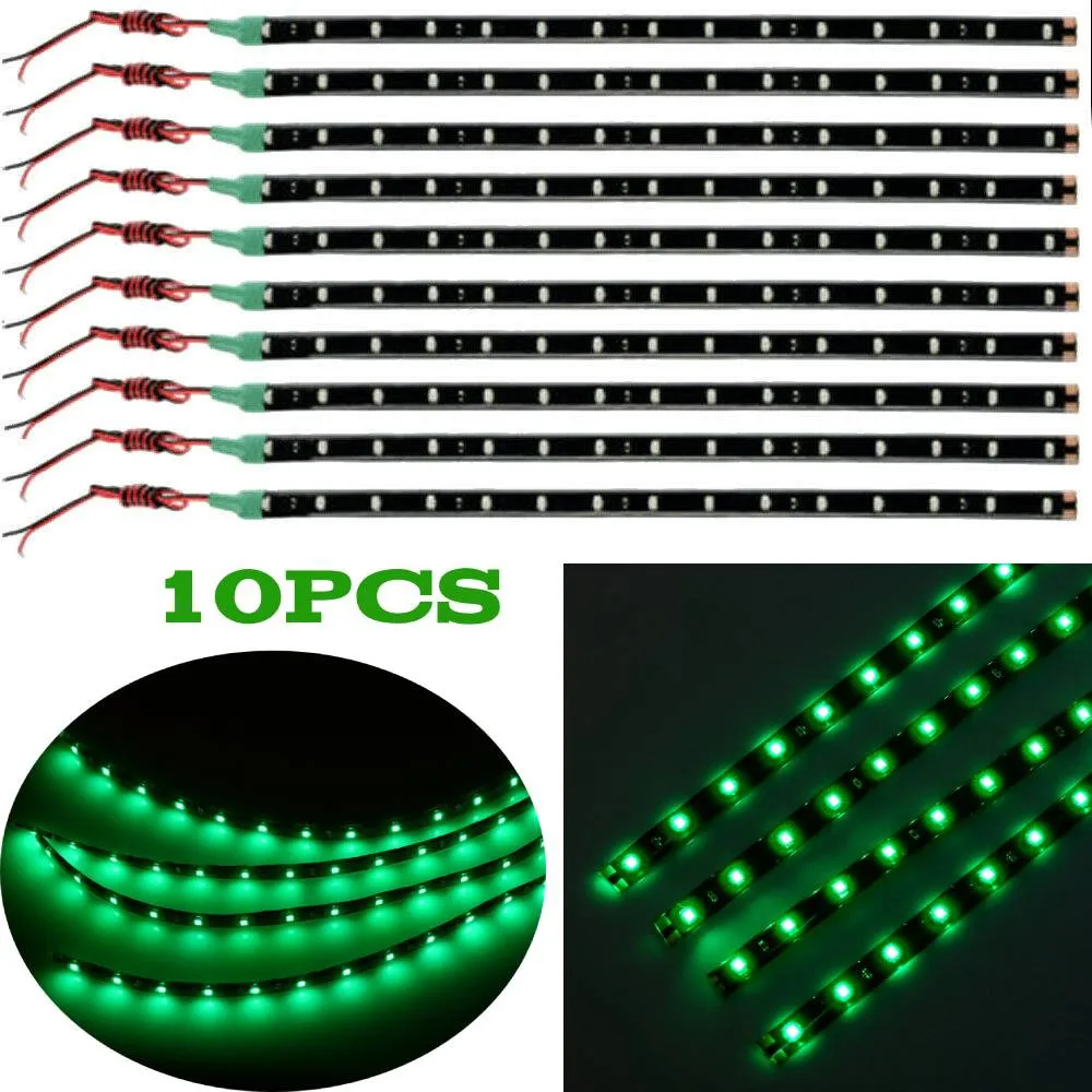 

Motorcycle Flexible Strip Light Motors Reverse Tail Truck 10 Pcs Waterproof 12V 15LED Backup