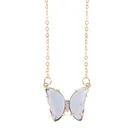 Женское Ожерелье de moda 2020 ювелирное ожерелье с бабочкой из кристаллов эстетическое Колье подарки для женщин синий розовый зеленый весна лето