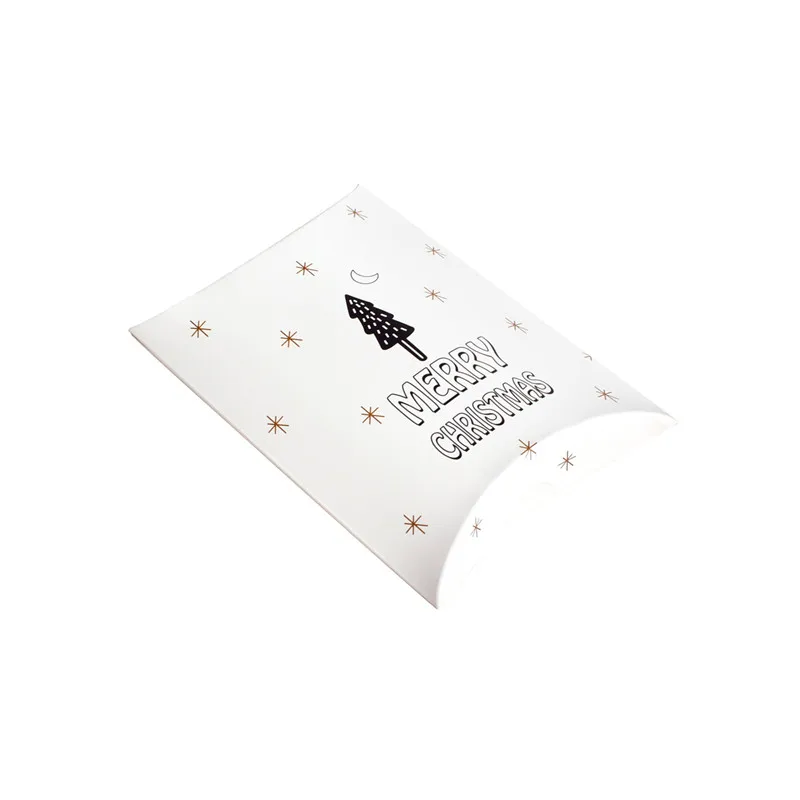 

10/20/50pcs Christmas Candy Gift Boxes Party Favors for Children Friend Guests Cartoon Bear Kraft Paper Pillow Box Packaging Bag