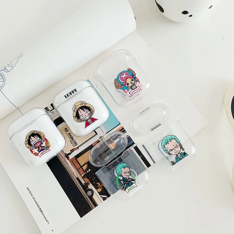 Прозрачный чехол one piece Луффи Аниме для Apple Air Pods 1 2 зарядная коробка Мягкий силиконовый чехол для Apple AirPods 1 2 Чехол