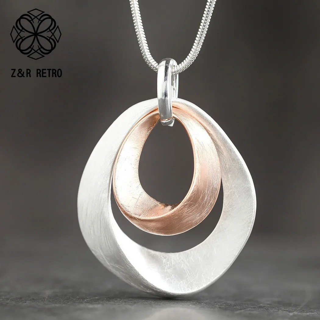 Модное серебряное ожерелье из розового золота женское украшение на шею Женские