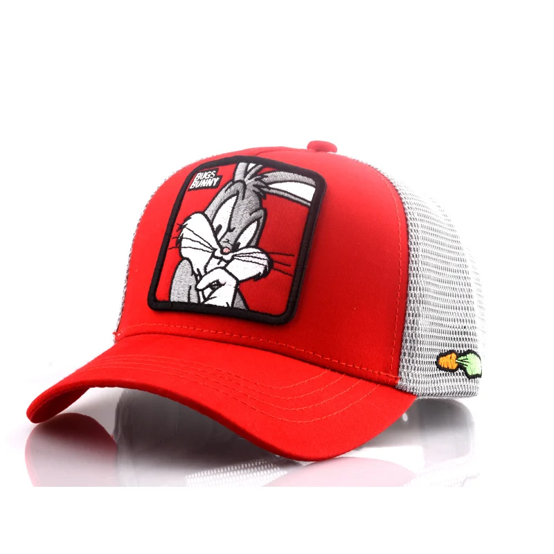 Новые летние сетчатые бейсболки с вышитым животным уткой и кроликом для мужчин