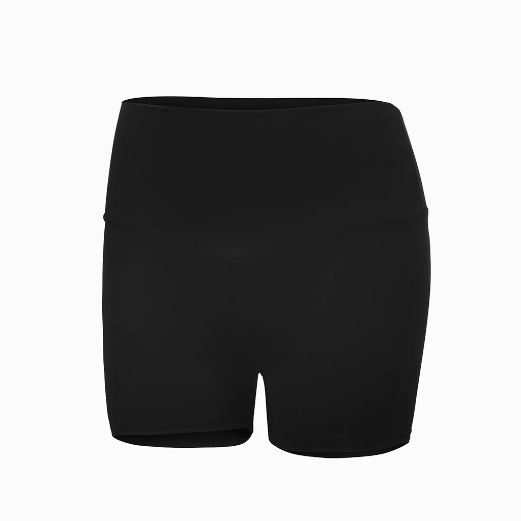 

Women's Exercise Running Yoga Shorts Hip High Waist Pure Color Casual Shorts For Women Summer