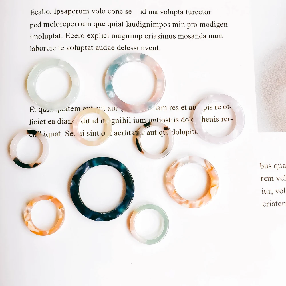 Круглые круглые серьги в форме кольца из полимерного пластика уксусная кислота