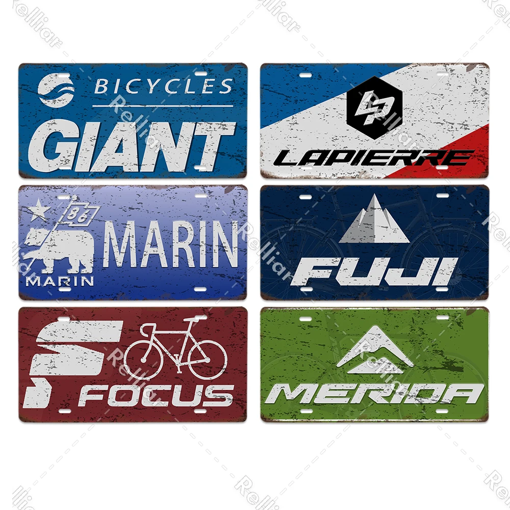Bicycle Brand Vintage Metal Plaque Bike Club Signs Decor Tin Poster Bike Store Ornament Living Room Wall Decoration Plates images - 6