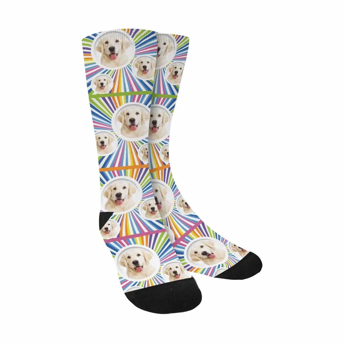 

Custom Face Dog Radiation Sublimated Crew Socks