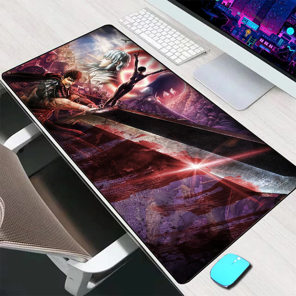 

Коврик для мыши с рисунком Аниме Berserk, большие игровые аксессуары, коврик для мыши, клавиатура настольный коврик для мышки XXL, компьютерный к...