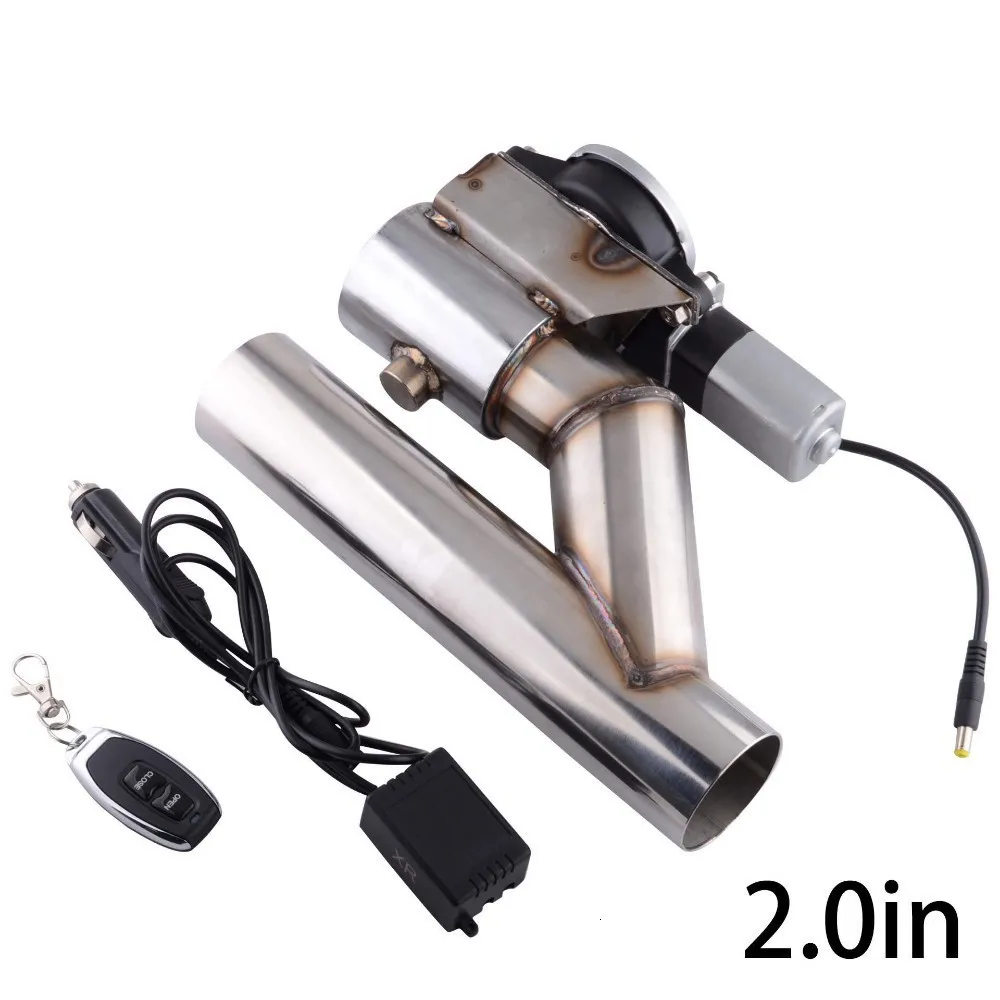 2.0inch Evil energy " наконечники из нержавеющей стали Y Труба Электрический выключатель глушителя Набор для 3 дюймов Отводная труба - Цвет: 2.0inch