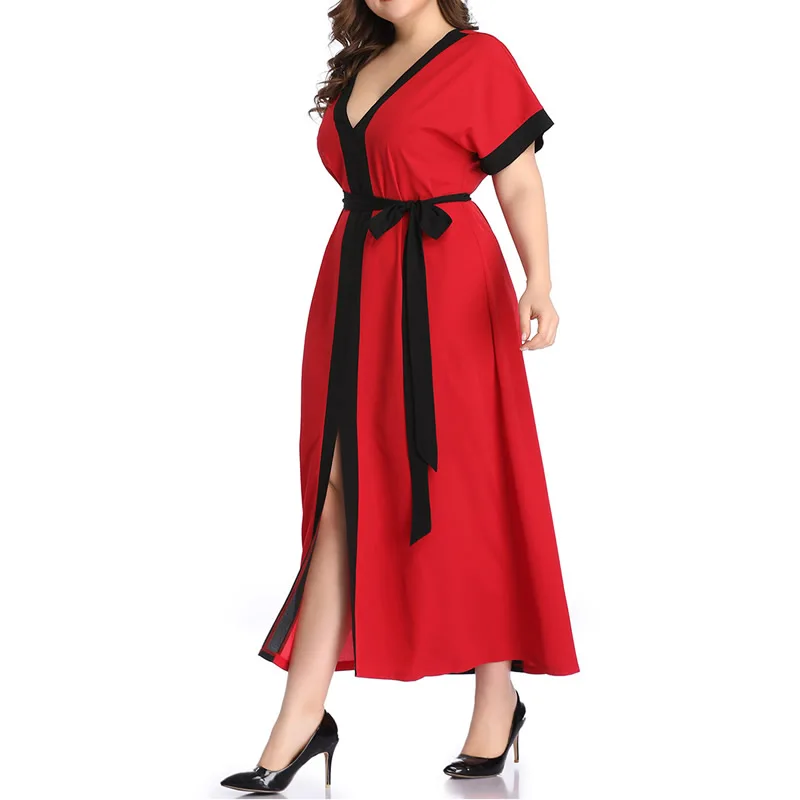 Сексуальное платье с глубоким v образным вырезом женское летнее повседневное