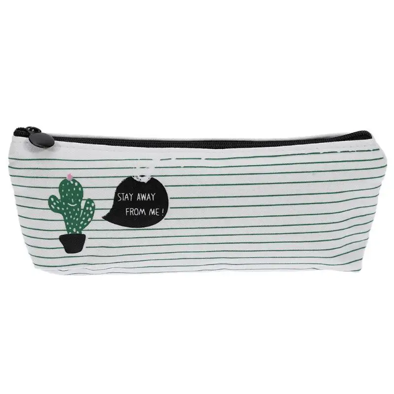 Cactus Pencil Case Creative Design Canvas Cute Box School Supplies Kawaii Stationery Estuches Chancery Pen Bags | Канцтовары для