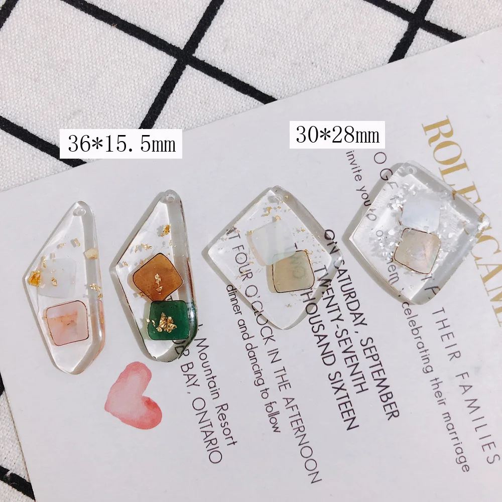 

Высокое качество красочные блестящие ювелирные изделия из смолы геометрические Подвески DIY ожерелье браслет серьги кулон украшение аксесс...