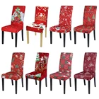 Эластичный чехол для обеденного стула, Защитный Водонепроницаемый Съемный чехол для стула, чехол для кухонного стула, домашний Рождественский Декор