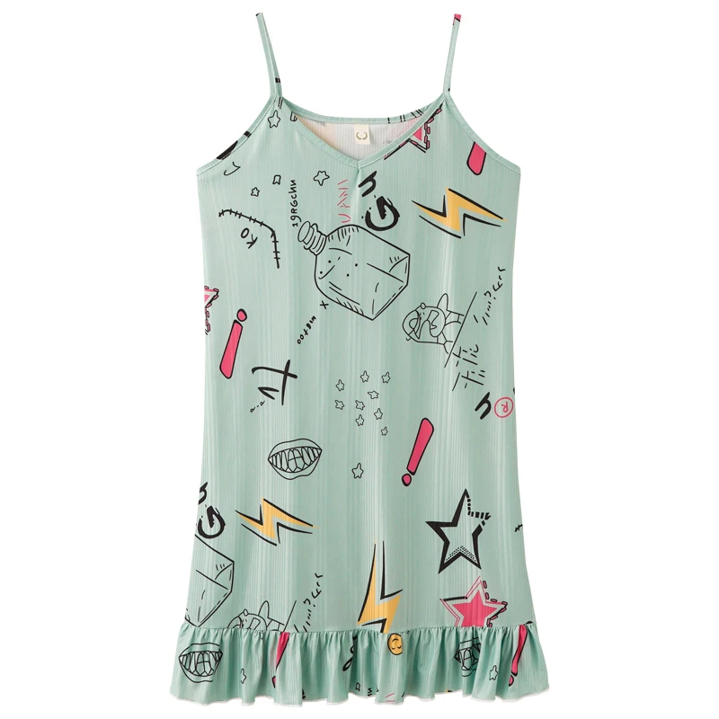 

BZEL Summer Dress 2021 Women Home Sexy Casual Loose Thin Sleeveless Dress Plus Size V Neck Mini Dress Female Women's Dress Cute