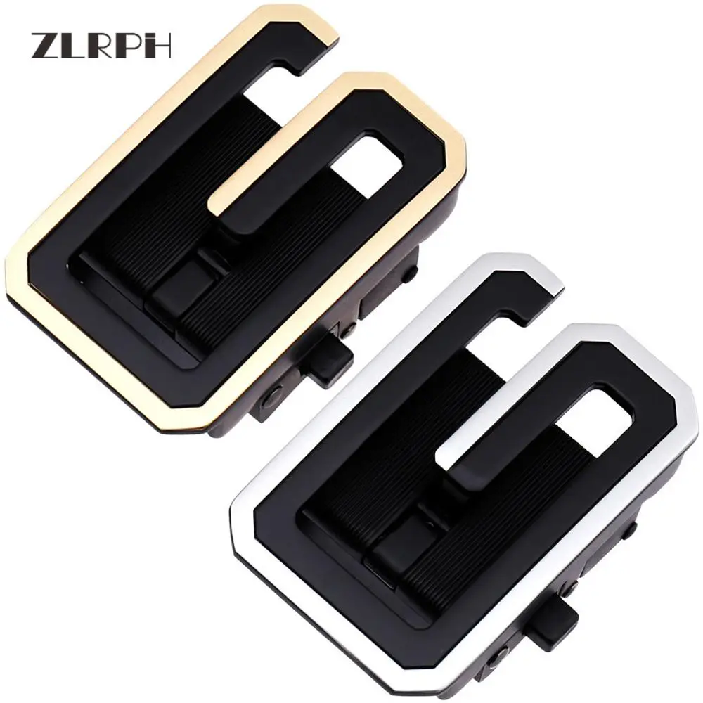 

Ремень ZLRPH мужской из натуральной коровьей кожи, роскошный пояс из натуральной кожи с металлической автоматической пряжкой