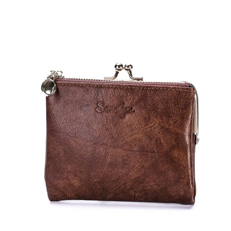Women Pu Leather Wallets Make-Up Bag Fashion Purses Ladies Short Hasp Wallet Ladies Large Money Bag Coin Card Holder Clutch