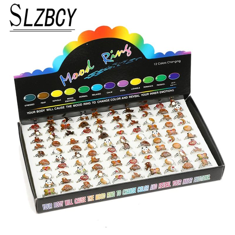 100 шт. изменение настроения температуры чувства эмоции цвет кольца для мужчин и
