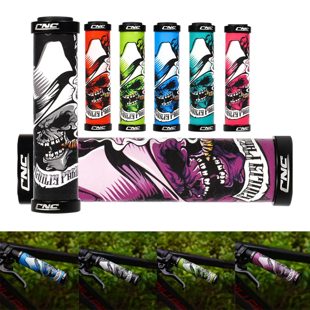 

MTB Handle Bar Grip Silicone Non-Slip Bike Grip Shock Absorption Handlebar Grips Durable Lock Bar End Fit MTB Fold XC Bike