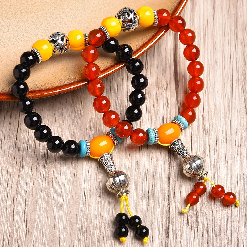 Браслет из натурального агата нефритовый браслет элегантный мужской и женский с