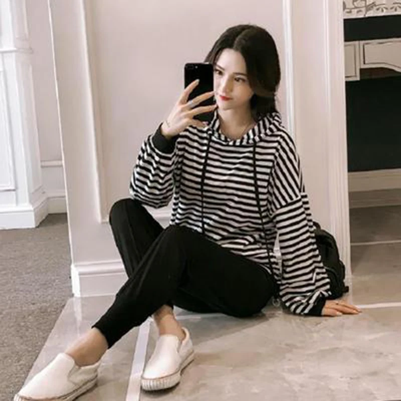 Женский спортивный костюм из 2 предметов большого размера новая модель 2019