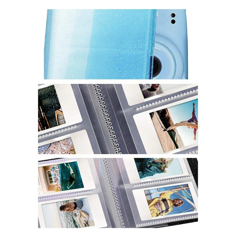 

64 Pockets 3 Inch Mini Cards Holder Binders Albums with Bling Cover for Board Games Card Multifunction Sleeve Holder