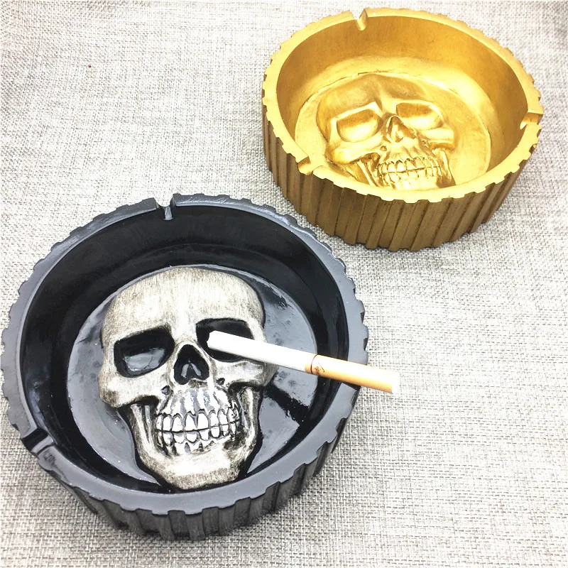 

WHYOU Creative Luck Skull Cigarettes Ash Trays Ashtray Car Decoration Home Business Boyfriend Gift