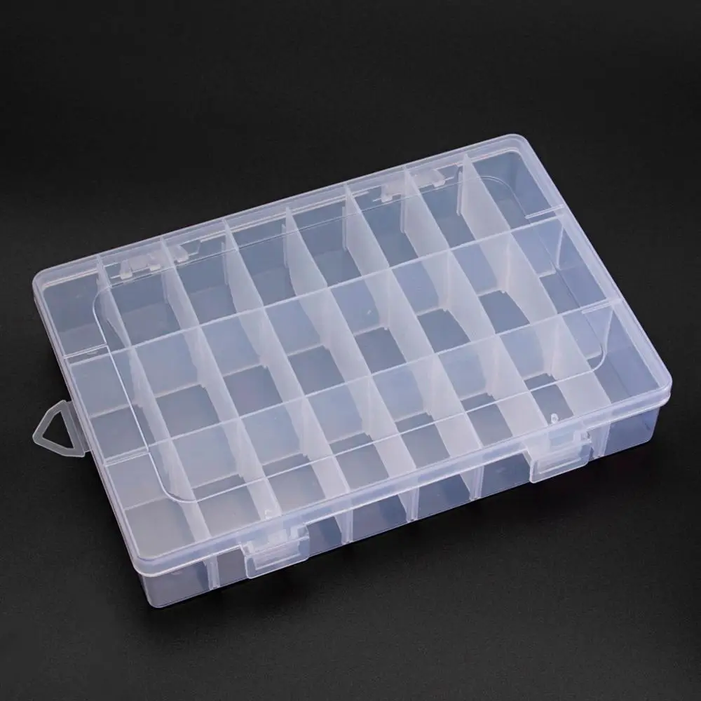 Портативная коробка для рыболовных снастей маленькая хранения пластиковая 24