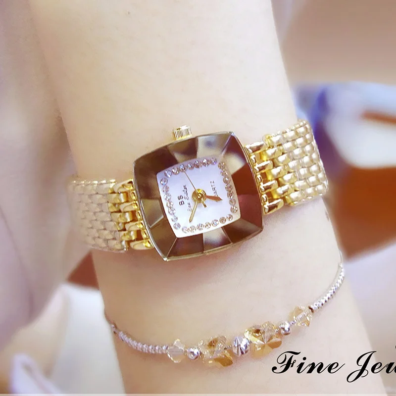 Silver Style Watch Women Steel Belt Square Diamond Luxury Brand Ladies Dress Wrist Watches Female Clock relogio feminino | Наручные часы