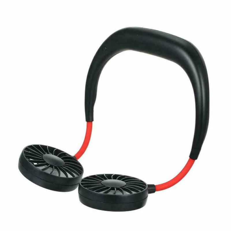

Уличный подвесной шейный вентилятор с зарядкой от USB, портативный мини-вентилятор с шейным ободом для спорта на открытом воздухе вечерние, р...